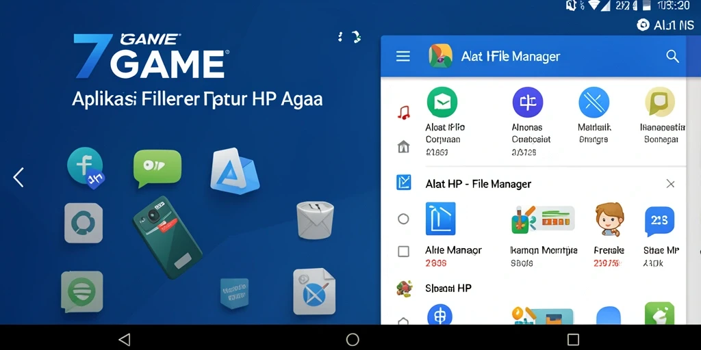 Tampilan antarmuka utama aplikasi File Manager 7GAME yang memudahkan navigasi.