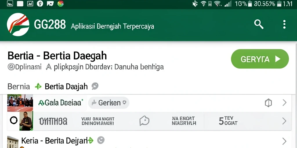 Tampilan antarmuka GG288 yang informatif dan menarik.