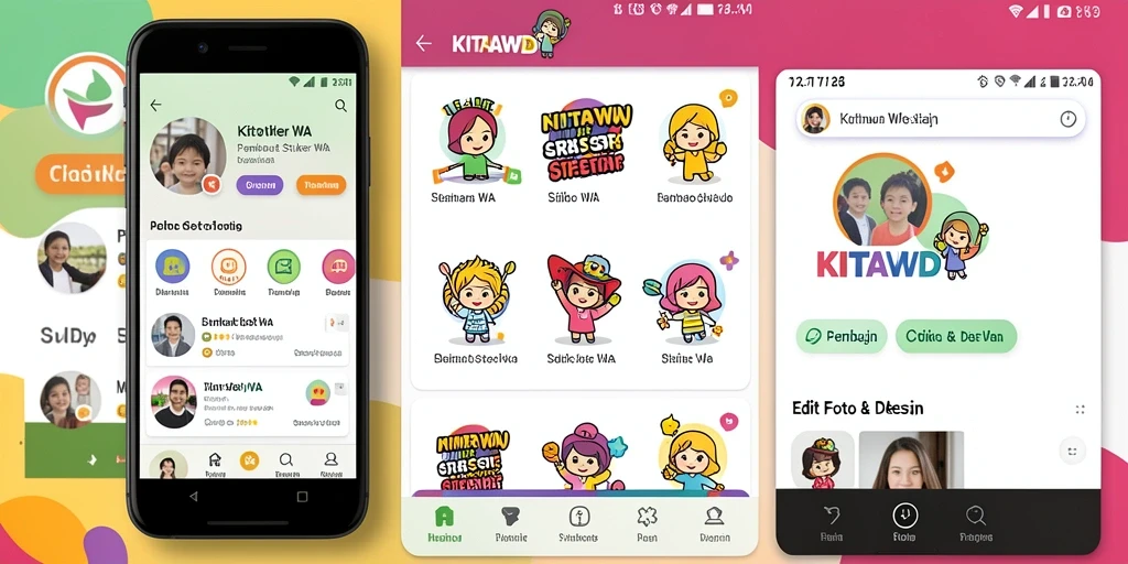 Antarmuka intuitif KITAWD untuk Pembuat Stiker WA yang mudah digunakan.