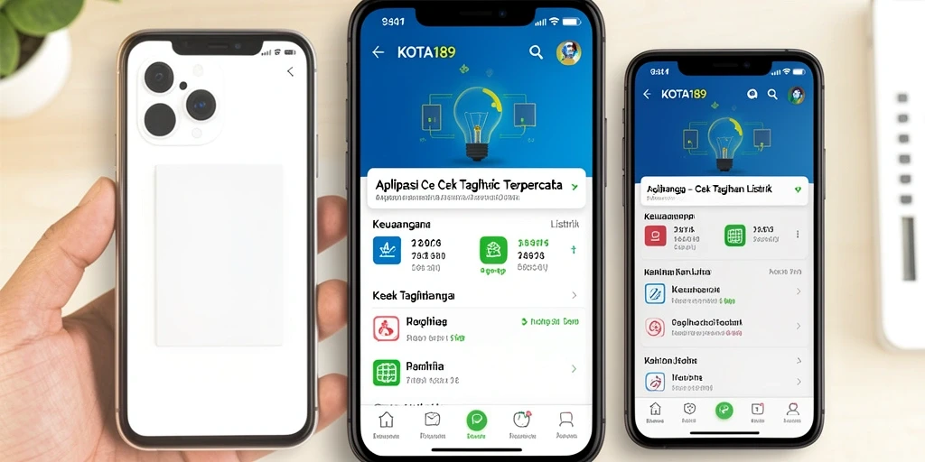 Tampilan antarmuka KOTA189 untuk cek tagihan listrik yang mudah digunakan.
