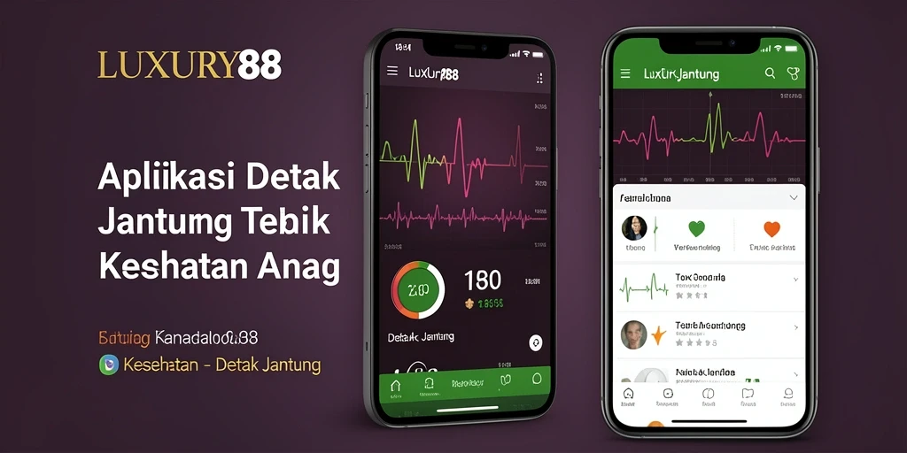 Antarmuka aplikasi LUXURY88 dengan fitur detak jantung yang menarik.