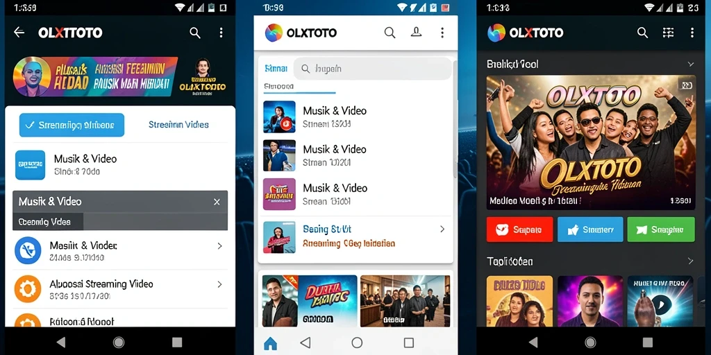 Antarmuka aplikasi OLXTOTO yang sederhana untuk Streaming Video.